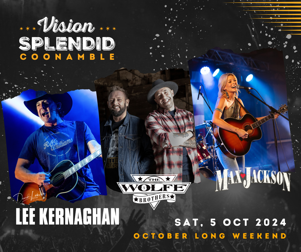 Legendary line-up, coming to Coonamble for Vision Splendid!